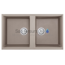 ELLECI akmens masas virtuves izlietne BEST 450 UNDERMOUNT Tortora 83.6x48.8 cm