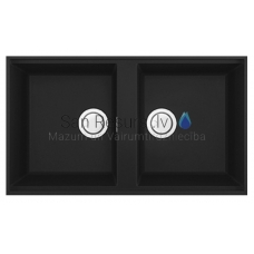 ELLECI akmens masas virtuves izlietne BEST 450 UNDERMOUNT Nero 83.6x48.8 cm