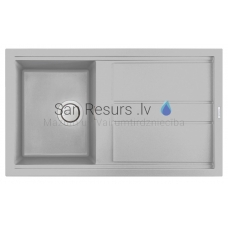 ELLECI akmens masas virtuves izlietne BEST 400 Aluminium 86x51 cm
