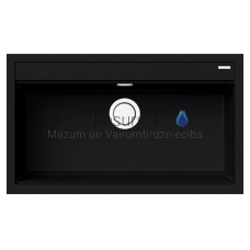 ELLECI akmens masas virtuves izlietne BEST 360 Melns 86x51 cm