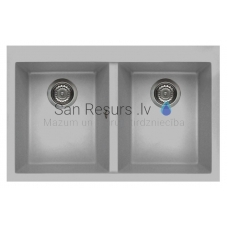ELLECI akmens masas virtuves izlietne QUADRA 350 Aluminium 79x50 cm