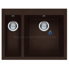 ELLECI akmens masas virtuves izlietne QUADRA 150 Espresso 59x50 cm