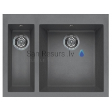 ELLECI akmens masas virtuves izlietne QUADRA 150 Titanium 59x50 cm