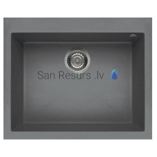 ELLECI akmens masas virtuves izlietne QUADRA 110 Titanium 61x50 cm