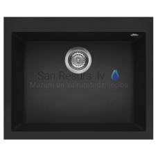 ELLECI akmens masas virtuves izlietne QUADRA 110 Nero 61x50 cm