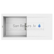 ELLECI akmens masės virtuvės kriauklė SMART 480 White 100x51.5 cm