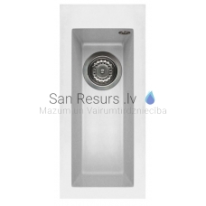 ELLECI stone mass kitchen sink QUADRA  50 Bianco 23x50 cm