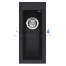 ELLECI stone mass kitchen sink QUADRA  50 Antracite 23x50 cm
