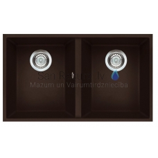 ELLECI akmens masas virtuves izlietne QUADRA 350 UNDERMOUNT Espresso 76x43.5 cm