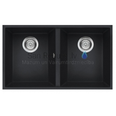 ELLECI akmens masas virtuves izlietne QUADRA 350 UNDERMOUNT Antracite 76x43.5 cm