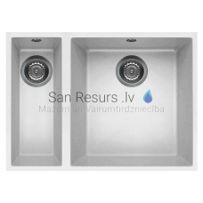ELLECI akmens masas virtuves izlietne QUADRA 150 UNDERMOUNT Bianco 56x44 cm