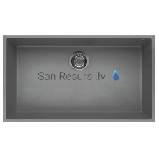ELLECI akmens masas virtuves izlietne QUADRA 130 UNDERMOUNT Gaiši pelēks 76x44 cm