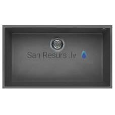 ELLECI akmens masas virtuves izlietne QUADRA 130 UNDERMOUNT Titanium 76x44 cm