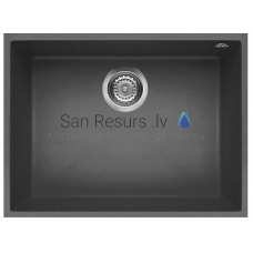 ELLECI akmens masas virtuves izlietne QUADRA 110 UNDERMOUNT Tumši pelēks 58x44 cm