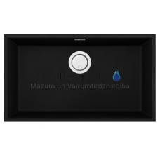 ELLECI кухонная раковина из каменной массы INTEGRA 130 UNDERMOUNT Черный 76x44 см