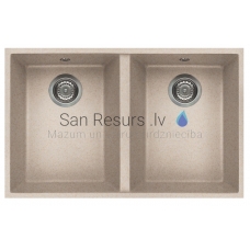 ELLECI akmens masas virtuves izlietne QUADRA 340 UNDERMOUNT Avena 77x46 cm