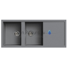 ELLECI akmens masas virtuves izlietne UNICO 500 Titanium 116x50 cm