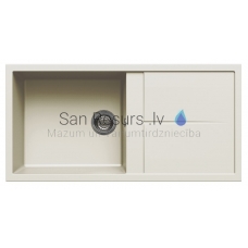 ELLECI akmens masas virtuves izlietne UNICO 480 Bianco Antico 100x50 cm