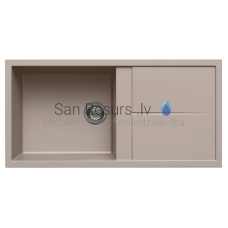 ELLECI akmens masas virtuves izlietne UNICO 480 Tortora 100x50 cm