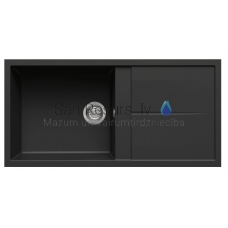 ELLECI akmens masas virtuves izlietne UNICO 480 Nero 100x50 cm