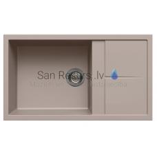 ELLECI akmens masas virtuves izlietne UNICO 410 Tortora 86x50 cm