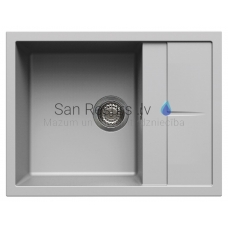 ELLECI akmens masės virtuvės kriauklė UNICO 125 Aluminium 65x50 cm