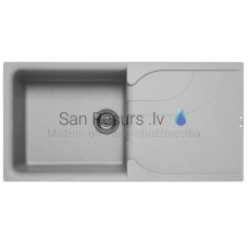 ELLECI akmens masės virtuvės kriauklė EGO 480 Aluminium 100x50 cm