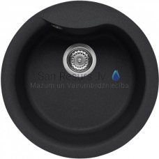ELLECI кухонная раковина из каменной массы EGO ROUND Antracite 48.5x48.5 см