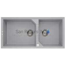 ELLECI akmens masės virtuvės kriauklė TEKNO 490 Aluminium 100x50 cm