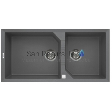 ELLECI akmens masės virtuvės kriauklė TEKNO 490 Titanium 100x50 cm