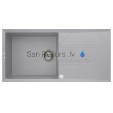ELLECI akmens masės virtuvės kriauklė TEKNO 480 Aluminium 100x50 cm
