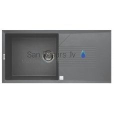 ELLECI akmens masės virtuvės kriauklė TEKNO 480 Titanium 100x50 cm