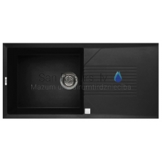 ELLECI akmens masės virtuvės kriauklė TEKNO 480 Nero 100x50 cm