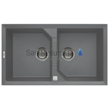 ELLECI akmens masės virtuvės kriauklė TEKNO 450 Titanium 86x50 cm