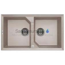 ELLECI akmens masės virtuvės kriauklė TEKNO 450 Tortora 86x50 cm