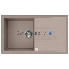 ELLECI akmens masės virtuvės kriauklė TEKNO 400 Tortora 86x50 cm