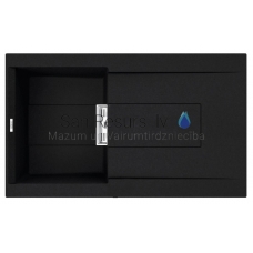 ELLECI akmens masas virtuves izlietne SMART 400 Melns 86x51.5 cm