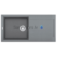ELLECI akmens masės virtuvės kriauklė EASY 480 Titanium 100x50 cm