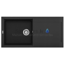 ELLECI akmens masės virtuvės kriauklė EASY 480 Nero 100x50 cm