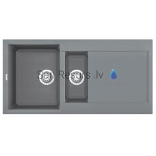 ELLECI akmens masės virtuvės kriauklė EASY 475 Titanium 100x50 cm
