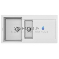 ELLECI кухонная раковина из каменной массы EASY 475 Bianco 100x50 см