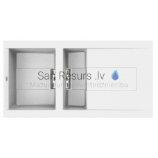 ELLECI akmens masas virtuves izlietne SMART 475 Balts 100x51.5 cm