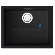 ELLECI akmens masas virtuves izlietne ZEN 105 Melns 55.6x45.6 cm