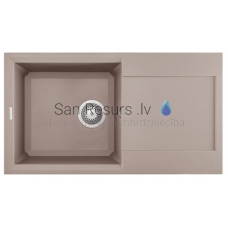 ELLECI кухонная раковина из каменной массы EASY 290 Tortora 78x43.5 см
