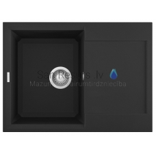 ELLECI кухонная раковина из каменной массы EASY 135 Nero 68x50 см