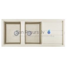 ELLECI кухонная раковина из каменной массы BEST 500 Bianco Antico 116x51 см