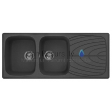 ELLECI stone mass kitchen sink MASTER 500 Antracite 116x50 cm
