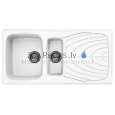 ELLECI stone mass kitchen sink MASTER 475 Bianco 100x50 cm