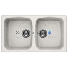 ELLECI stone mass kitchen sink MASTER 450 Bianco Pietra 86x50 cm