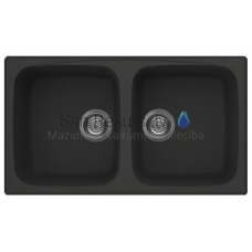 ELLECI stone mass kitchen sink MASTER 450 Nero 86x50 cm